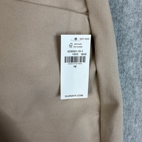 Old Navy Pants Womens Size 16 Mocha Taffy High Rise Pixie Secret Smooth Pockets - Picture 8 of 14